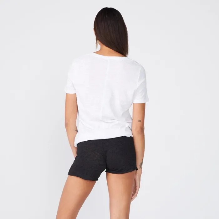 MONROW Tees Textured TriBlend Relaxed Crew Neck Tee 8211 Women
