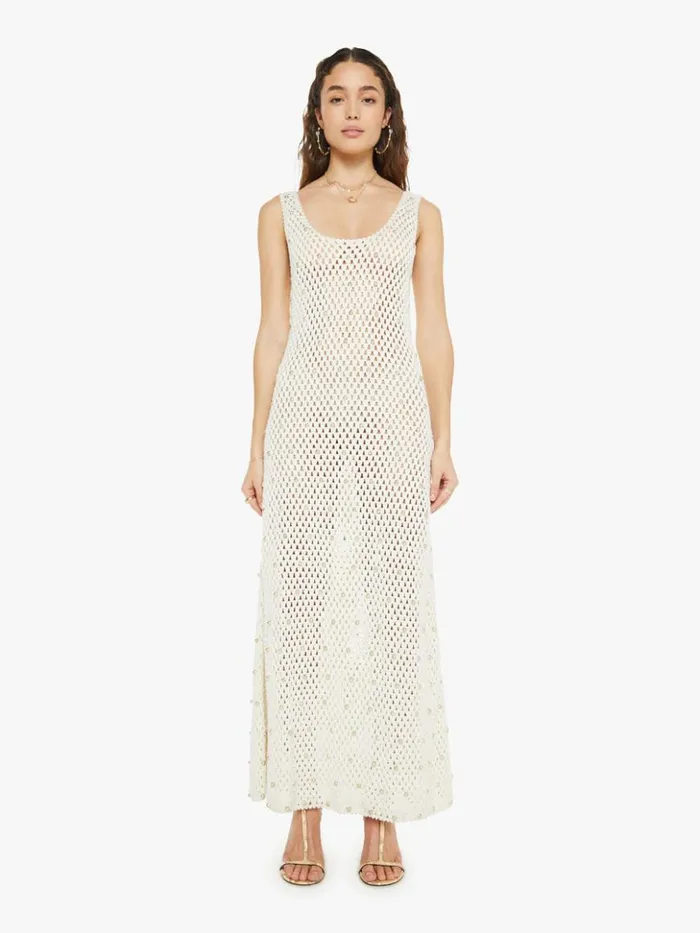 Mother Denim Adele Pearl Crochet Dress Ivory 8211 Women