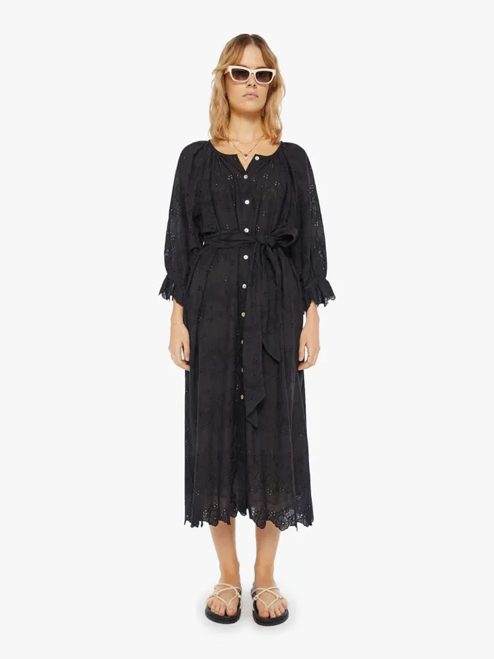 Mother Denim Alex Midi With Sash Geranium Midnight 8211 Women
