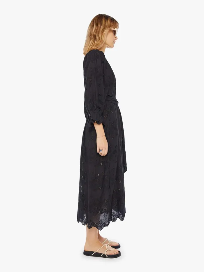 Mother Denim Alex Midi With Sash Geranium Midnight 8211 Women