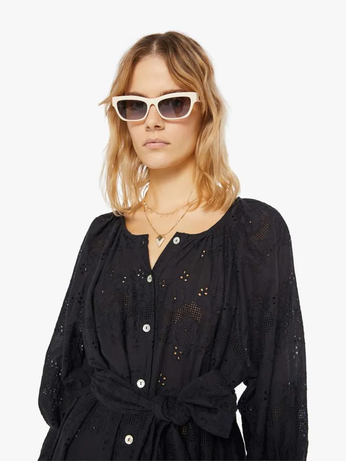 Mother Denim Alex Midi With Sash Geranium Midnight 8211 Women