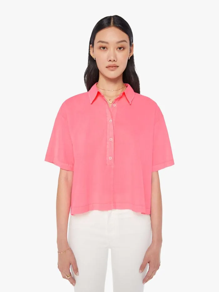 Mother Denim Ansel Top Neon Pink 8211 Women