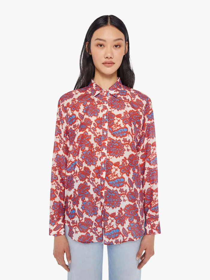 Mother Denim Beau Shirt Electric Red 8211 Women
