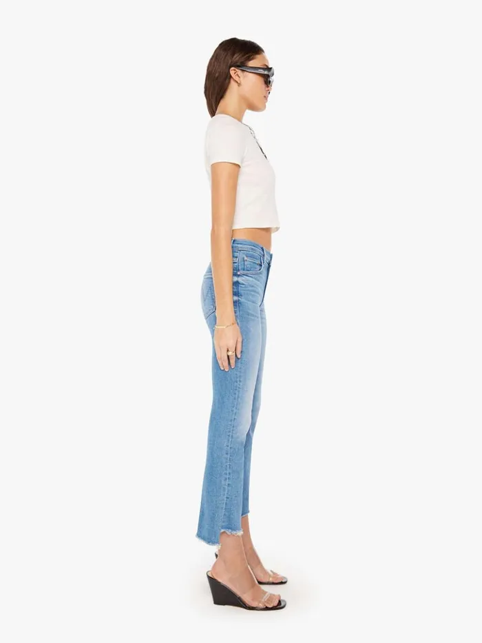 Mother Denim Bootcut The Insider Crop Step Fray Wash Out Of The Blue 8211 Women