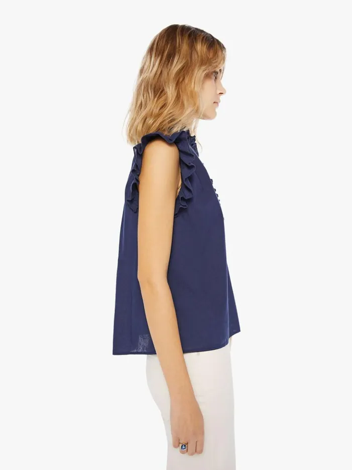 Mother Denim Brenna Top Navy 8211 Women