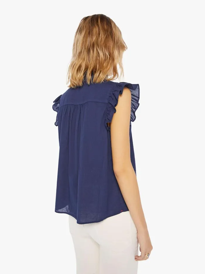 Mother Denim Brenna Top Navy 8211 Women