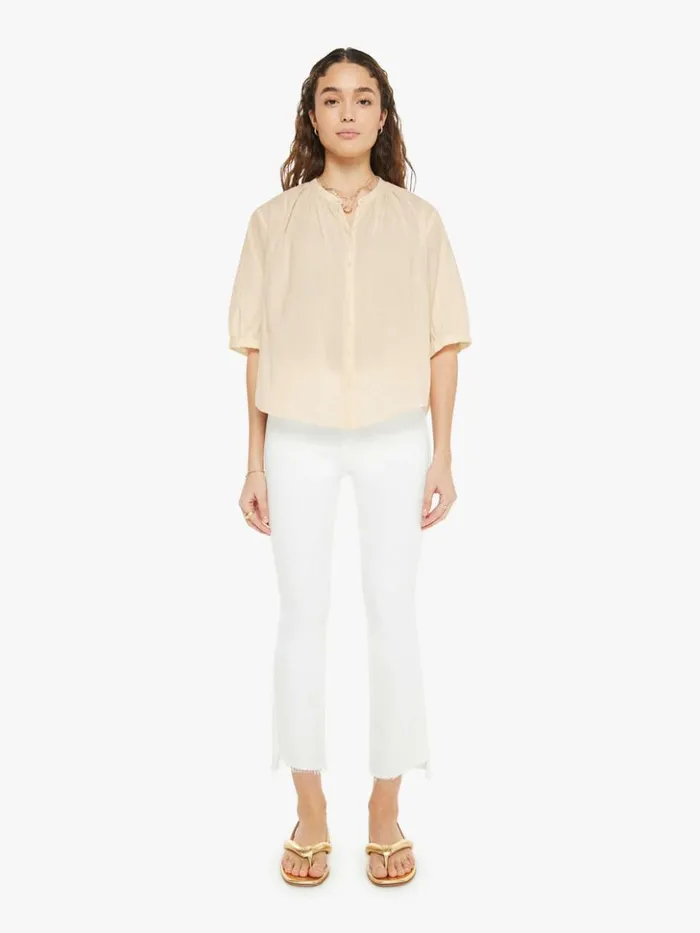 Mother Denim Chandler Shirt Cream Peach 8211 Women Mother Denim Chandler Shirt Cream Peach 8211 Women