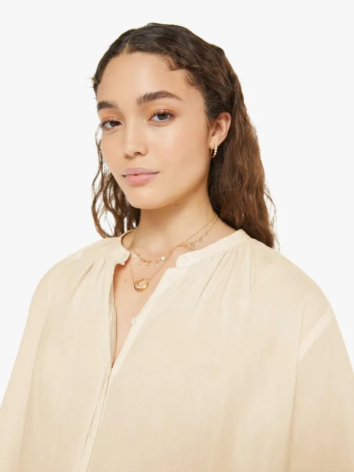 Mother Denim Chandler Shirt Cream Peach 8211 Women Mother Denim Chandler Shirt Cream Peach 8211 Women