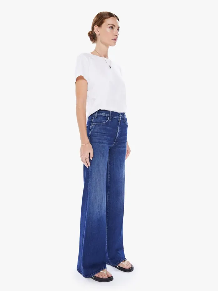 Mother Denim Wide Leg The Hustler Roller Sneak Wash Heirloom 8211 Women