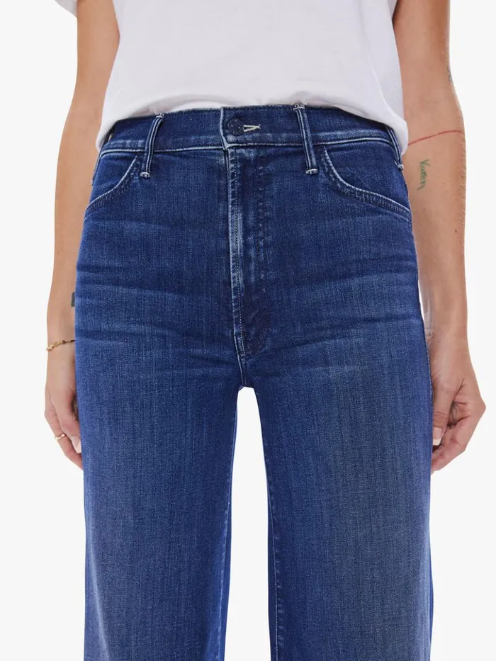 Mother Denim Wide Leg The Hustler Roller Sneak Wash Heirloom 8211 Women