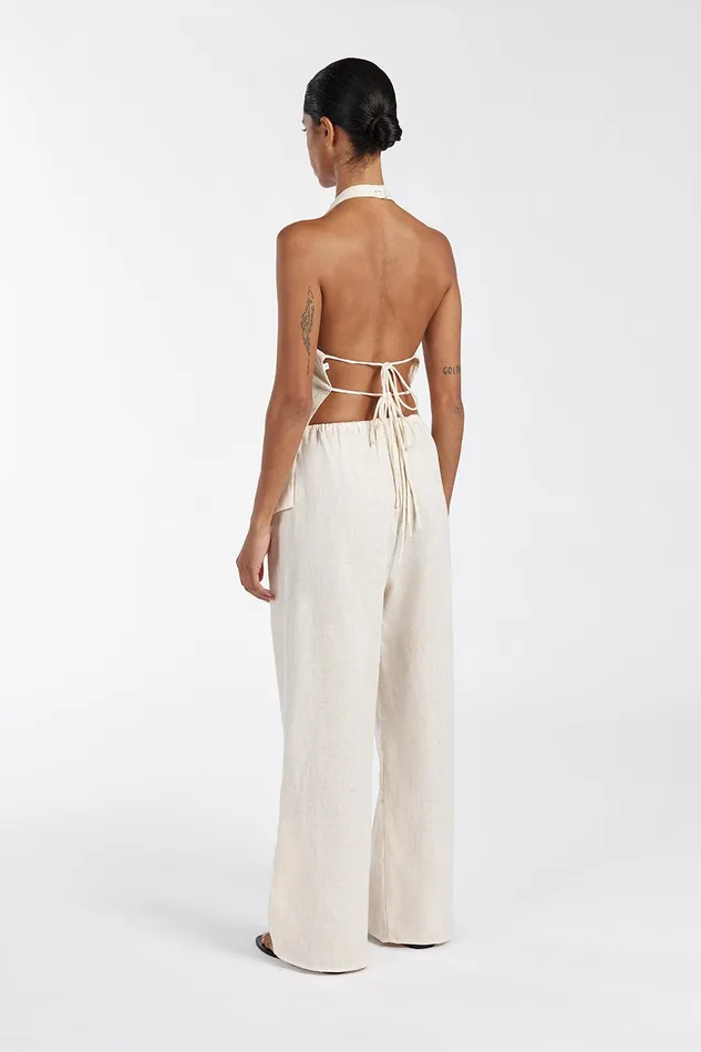 NALA CREAM ELASTIC WAIST PANT Women DISSH Pants