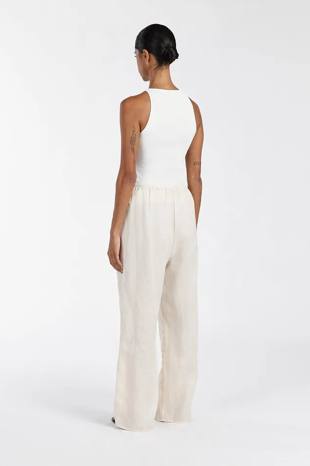 NALA CREAM ELASTIC WAIST PANT Women DISSH Pants
