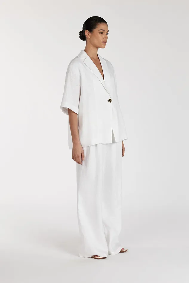 NALA WHITE LINEN RESORT SHIRT Women DISSH Shirts