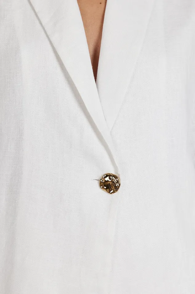 NALA WHITE LINEN RESORT SHIRT Women DISSH Shirts