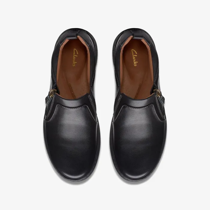Nalle Lilac Black Leather Women Clarks Sneakers