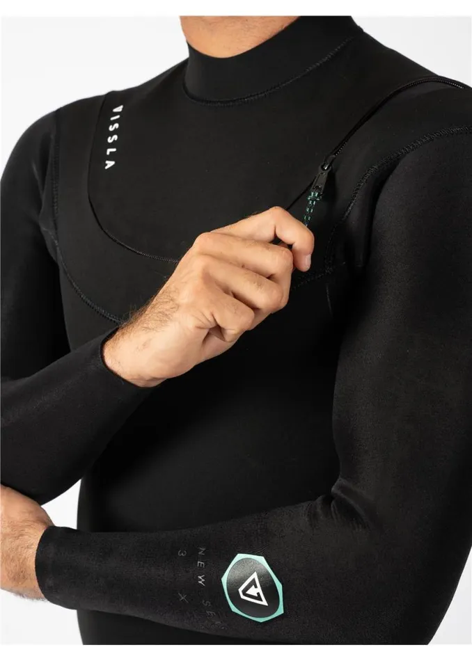 New Seas 43 UZip Wetsuit Graphite Men Vissla Wetsuits