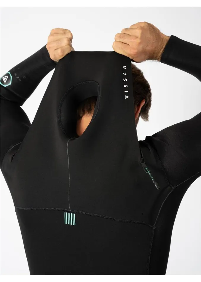 New Seas 43 UZip Wetsuit Graphite Men Vissla Wetsuits