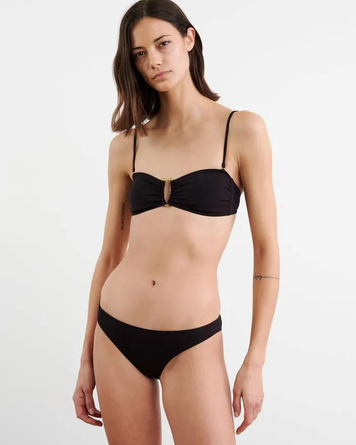 Nili Lotan BANDEAU BIKINI TOP Black Women Swim
