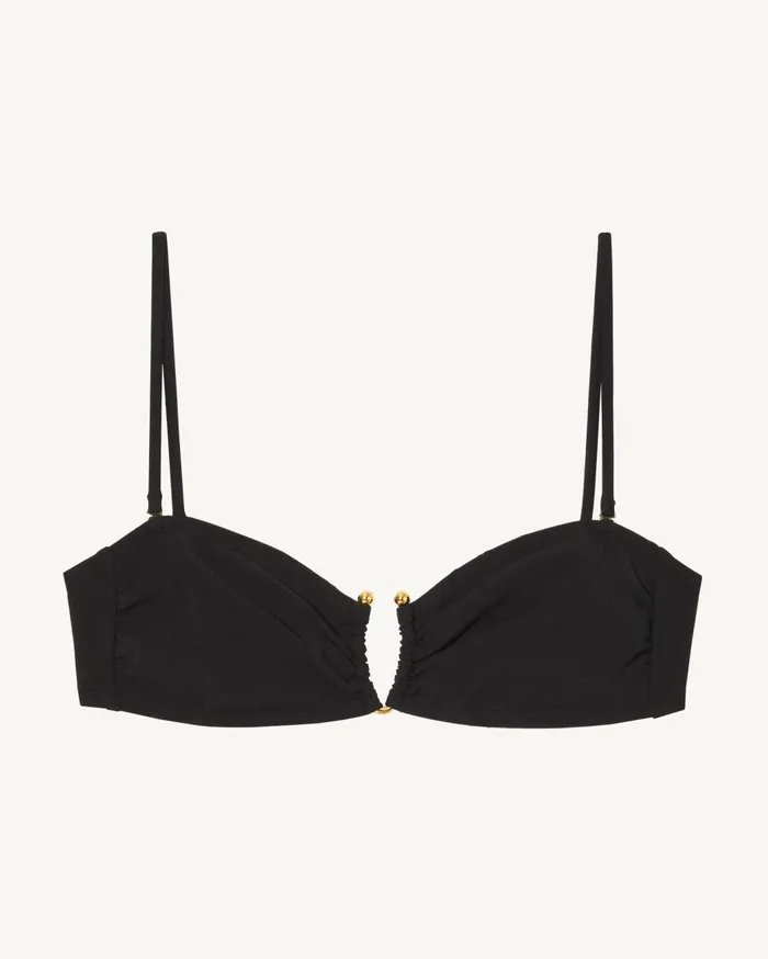 Nili Lotan BANDEAU BIKINI TOP Black Women Swim