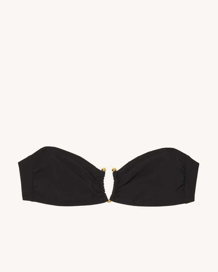 Nili Lotan BANDEAU BIKINI TOP Black Women Swim