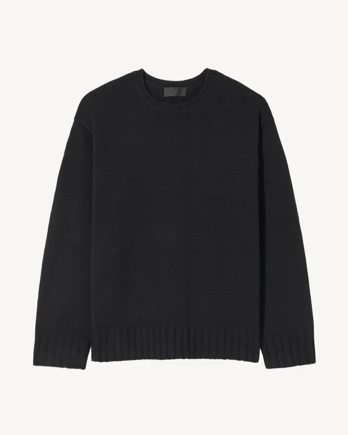 Nili Lotan BOYNTON SWEATER Black Men Sweaters
