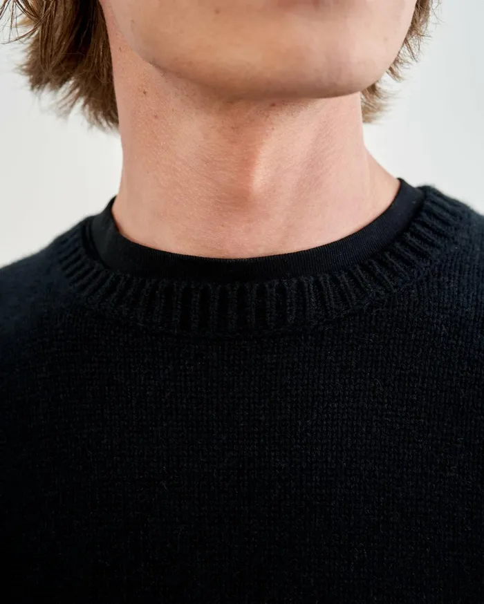 Nili Lotan BOYNTON SWEATER Black Men Sweaters