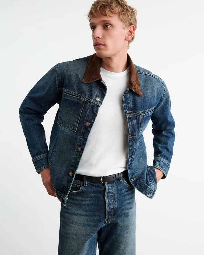Nili Lotan CHESTER DENIM JACKET Simon Wash Men Denim