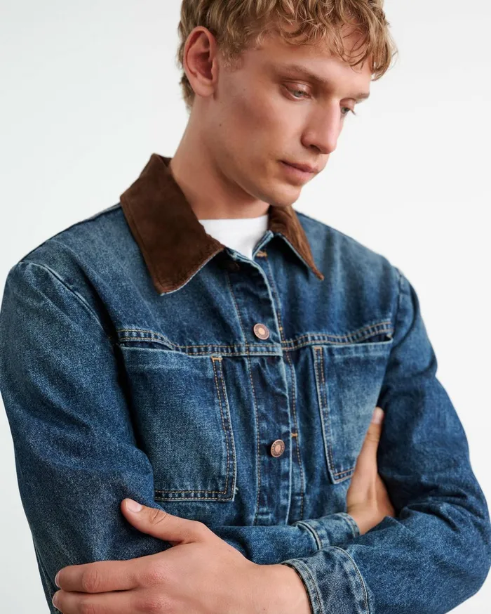 Nili Lotan CHESTER DENIM JACKET Simon Wash Men Denim