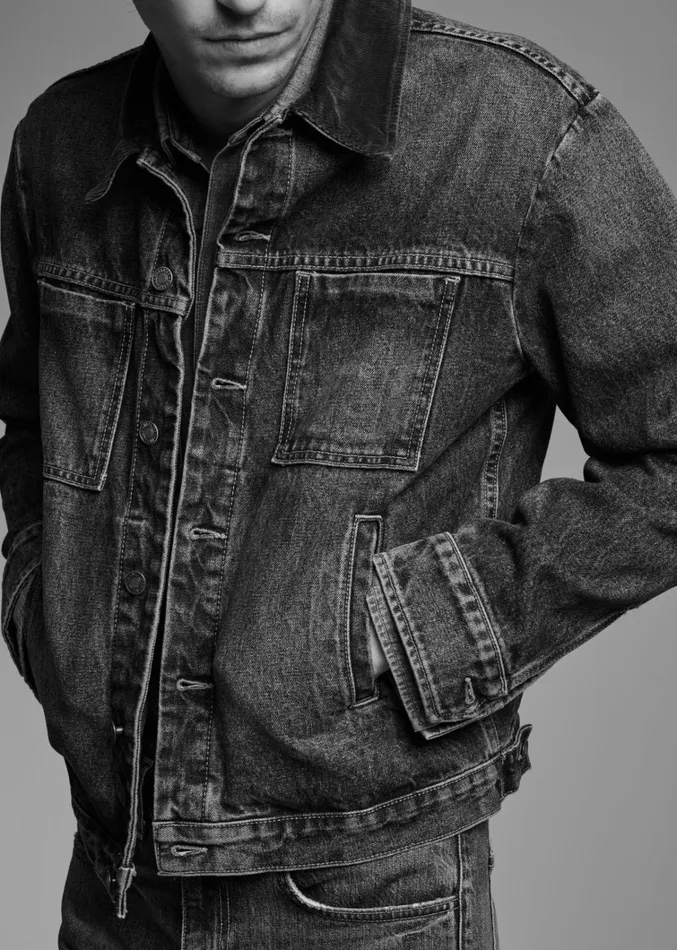 Nili Lotan CHESTER DENIM JACKET Simon Wash Men Denim