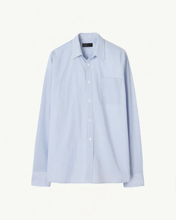 Nili Lotan FINN SHIRT Bluewhite Stripe Men Shirts