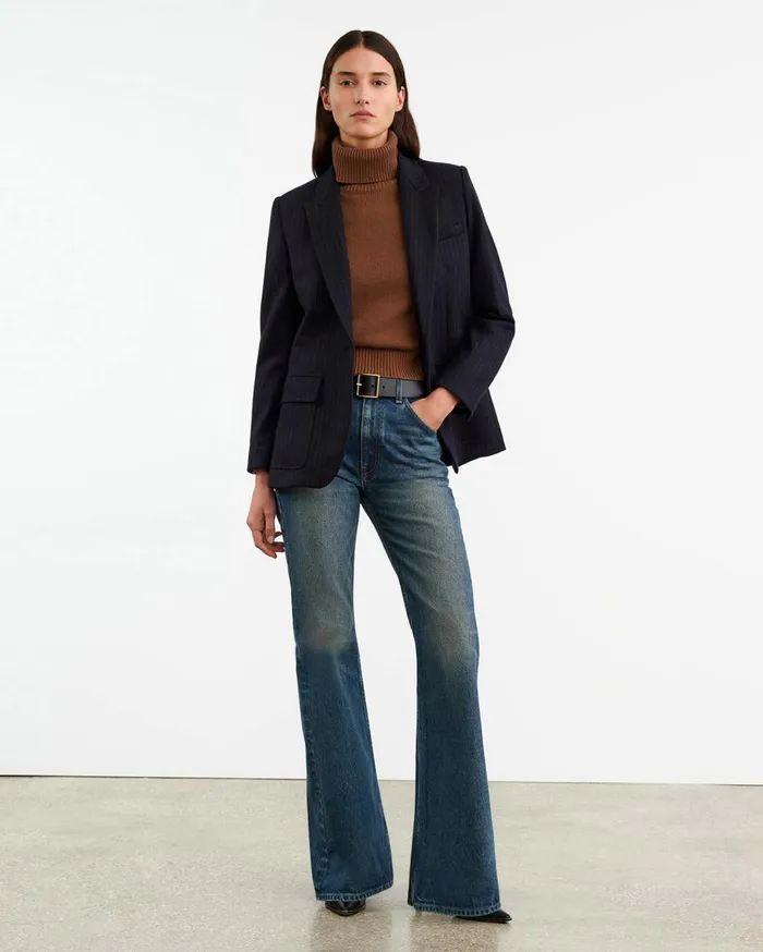 Nili Lotan HOLLYN CASHMERE TURTLENECK SWEATER Coffee Women Knits and Sweaters