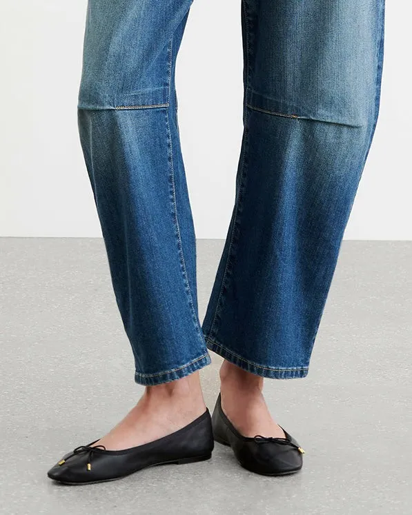 Nili Lotan LEATHER BALLET FLAT Sand Women Shoes