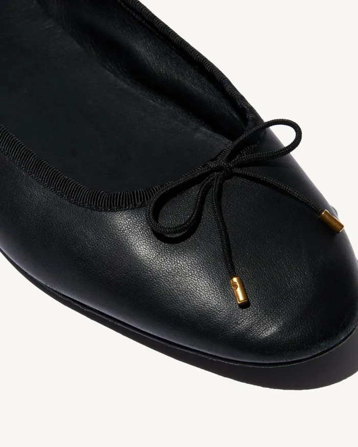 Nili Lotan LEATHER BALLET FLAT Sand Women Shoes