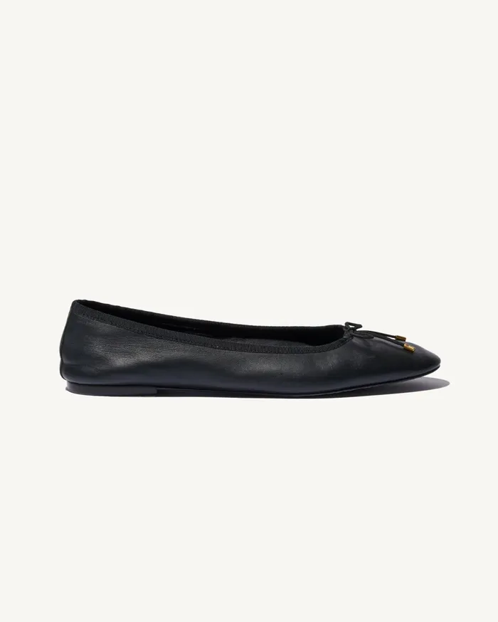 Nili Lotan LEATHER BALLET FLAT Sand Women Shoes