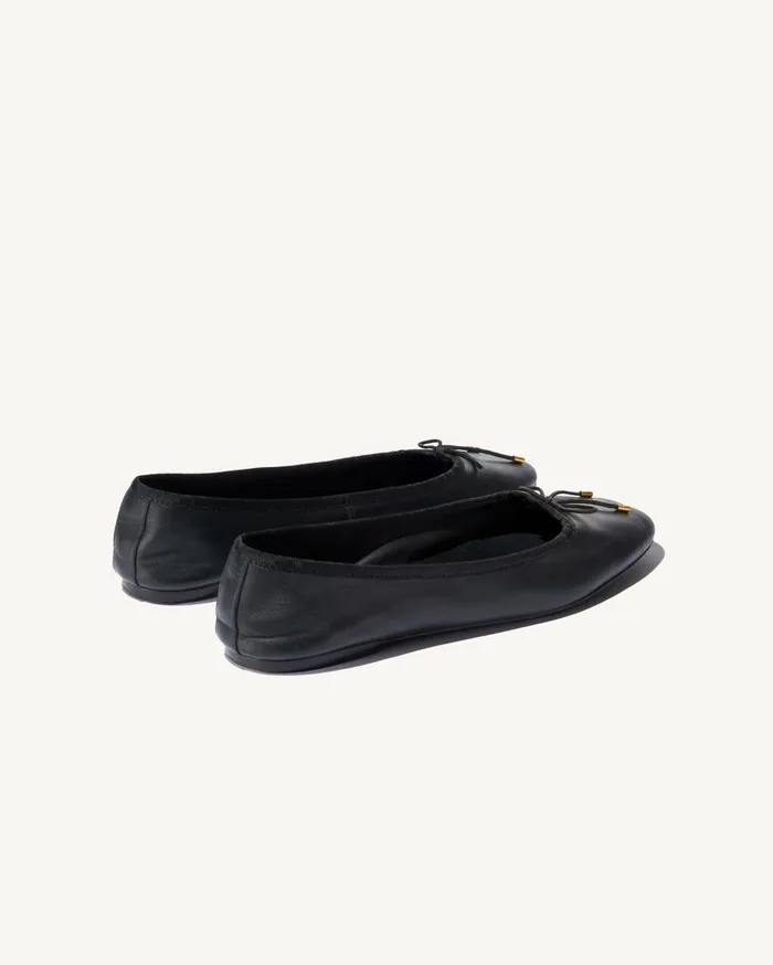 Nili Lotan LEATHER BALLET FLAT Sand Women Shoes