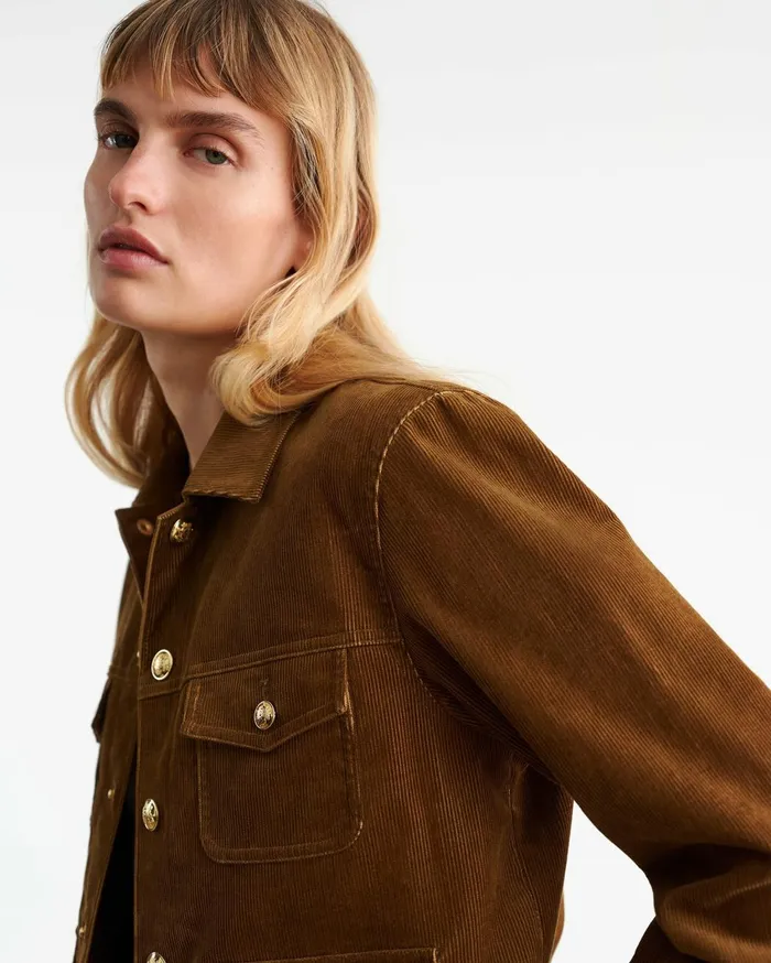 Nili Lotan LIZETH CORDUROY JACKET Midnight Women Jackets and Blazers