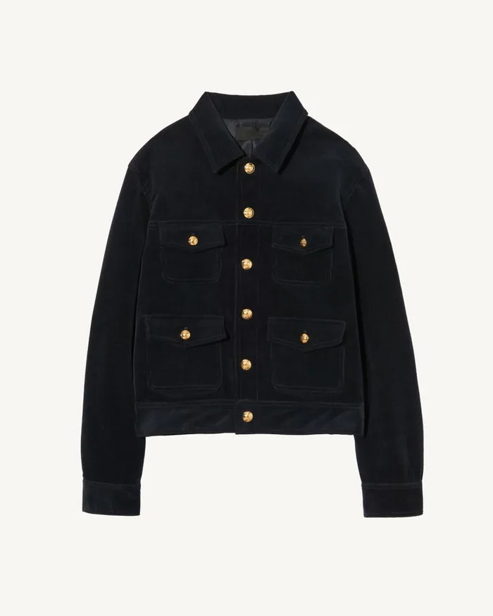 Nili Lotan LIZETH CORDUROY JACKET Midnight Women Jackets and Blazers