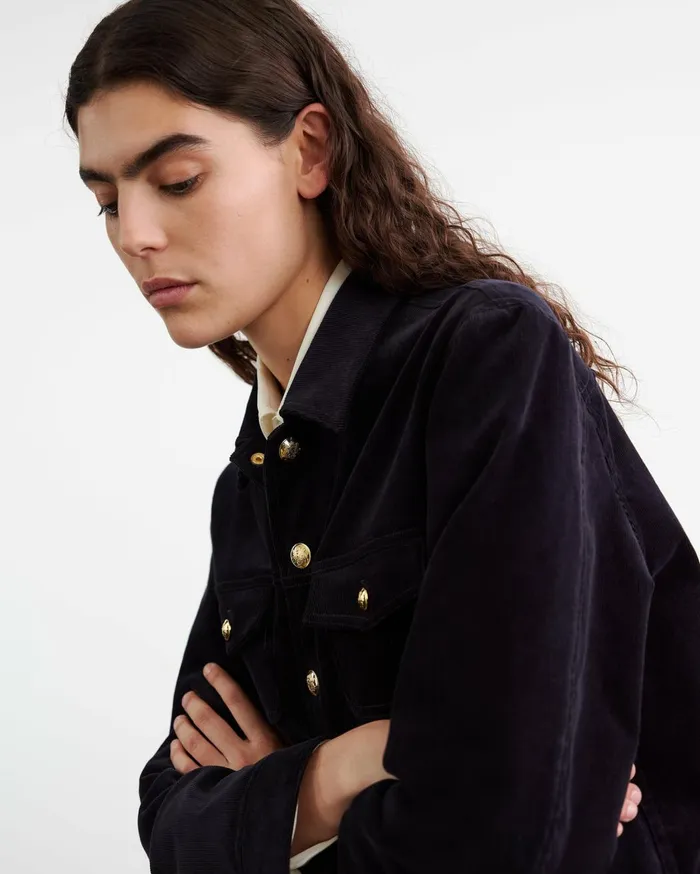 Nili Lotan LIZETH CORDUROY JACKET Midnight Women Jackets and Blazers