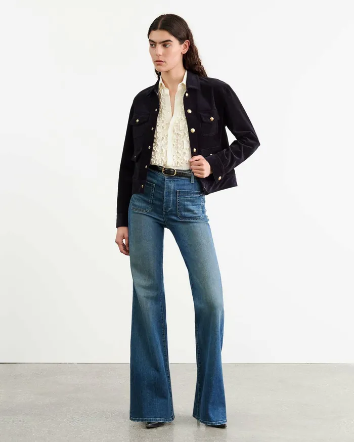 Nili Lotan LIZETH CORDUROY JACKET Midnight Women Jackets and Blazers