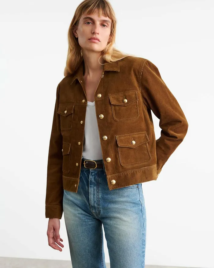 Nili Lotan LIZETH CORDUROY JACKET Midnight Women Jackets and Blazers