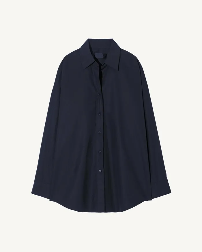 Nili Lotan MATTIA SHIRT Navy Women Tops