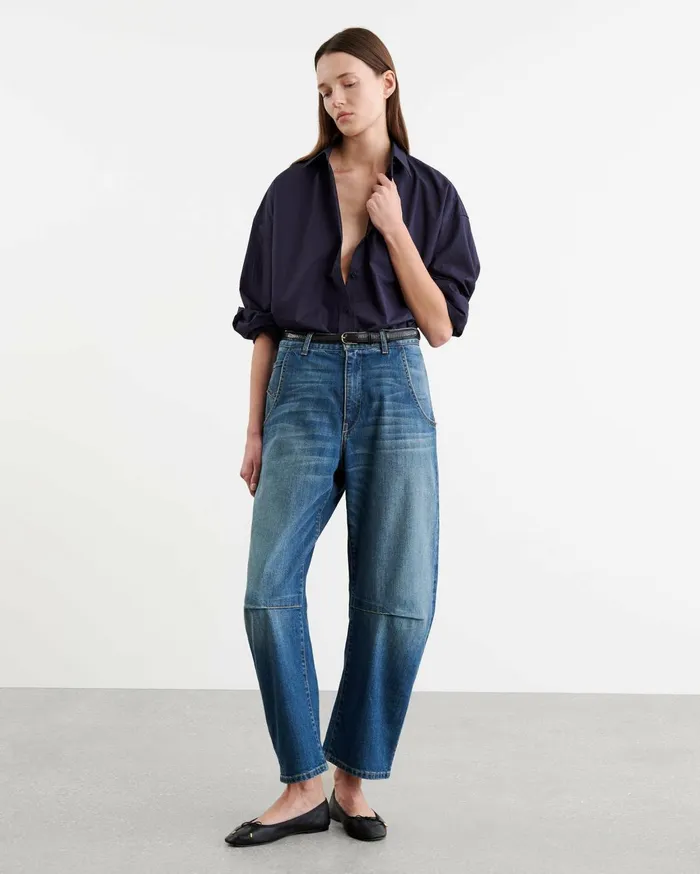 Nili Lotan MATTIA SHIRT Navy Women Tops
