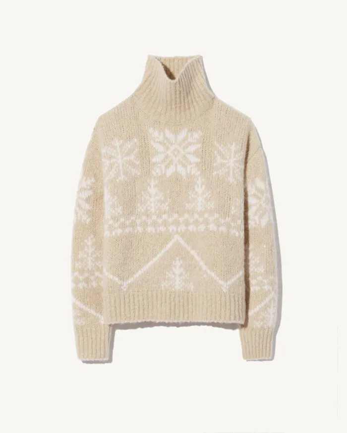 Nili Lotan MEREDITH TURTLENECK SWEATER Beigeivory Women Knits and Sweaters