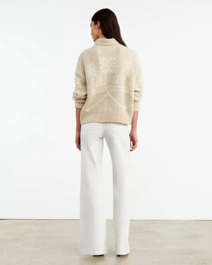 Nili Lotan MEREDITH TURTLENECK SWEATER Beigeivory Women Knits and Sweaters