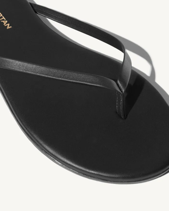Nili Lotan NL X TKEES LEATHER FLIP FLOP Cognac Women Shoes