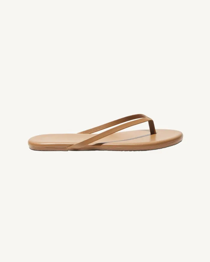 Nili Lotan NL X TKEES LEATHER FLIP FLOP Cognac Women Shoes