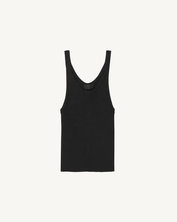 Nili Lotan SELAH SILK KNIT TANK Ivory Women Tops
