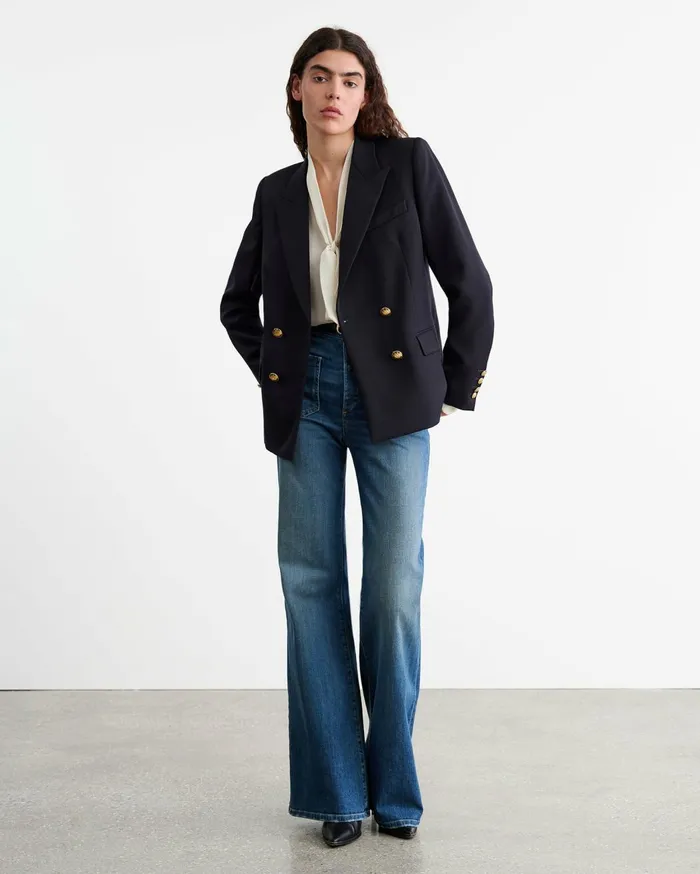 Nili Lotan VEDA JACKET Midnight Women Jackets and Blazers