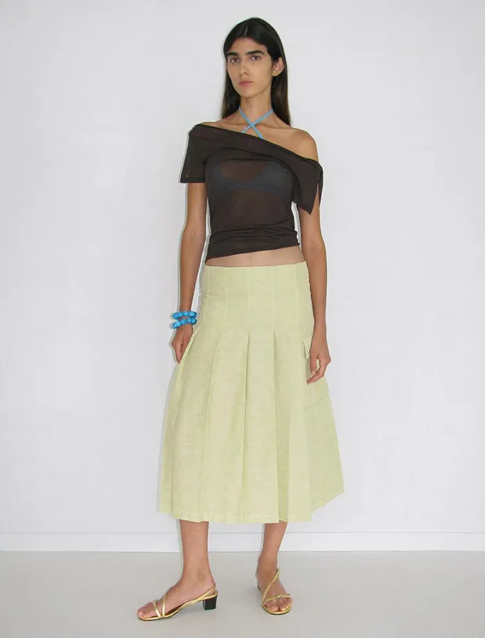No 2086 Pinet Yellow Women Paloma Wool Bottoms