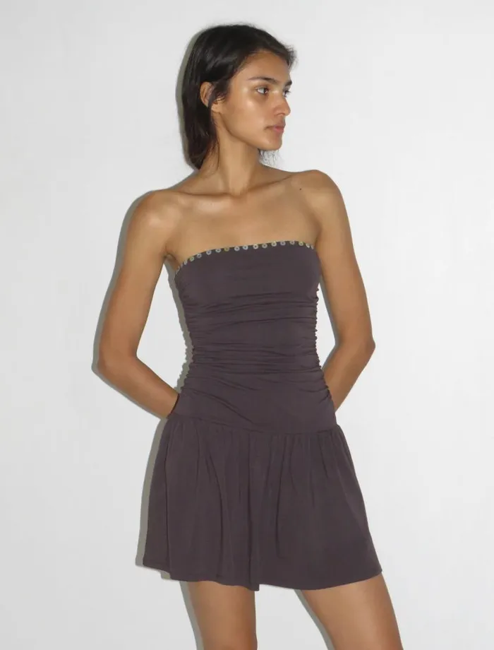 No 2112 Jayne Dark Brown Women Paloma Wool Dresses